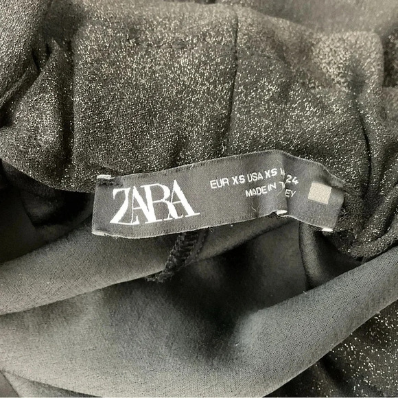 Zara High Waisted Paperbag Jogger Style Trouser Pants‎ Size XS - Picture 6 of 7